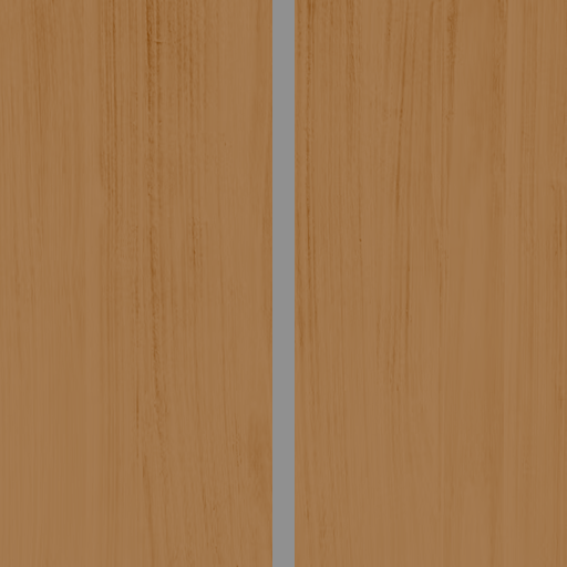 Natural Teak with grey caulking